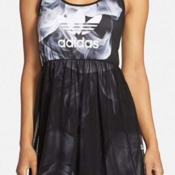 Adidas Women's Rita Ora White Smoke Tank Dress Small S23566 - Picture 2 of 5